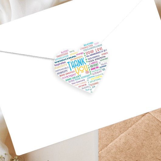 Sticker Cœur Word Art Keepsaké ajouter Vos propres mots