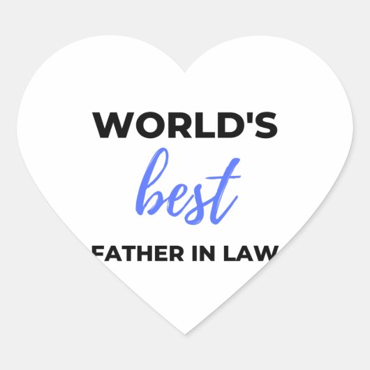 Sticker Cœur World's Best Father (Devant)