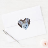 Sticker Cœur Worlest Cutest Fennec Fox (Enveloppe)