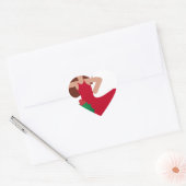 Sticker Cœur xmas flamenco danseur émoji (Enveloppe)
