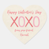 Sticker Cœur XOXO Heart Kids Classe Saint Valentin (Devant)