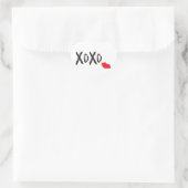 Sticker Cœur XoXo-Hugs-Kisses-with-Red-Lips (Sac)