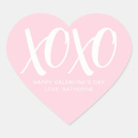XOXO rose moderne mignon personnalisée Saint Valen