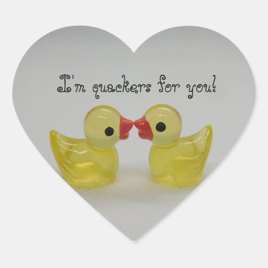 Sticker Cœur Yellow Duck Love (Devant)