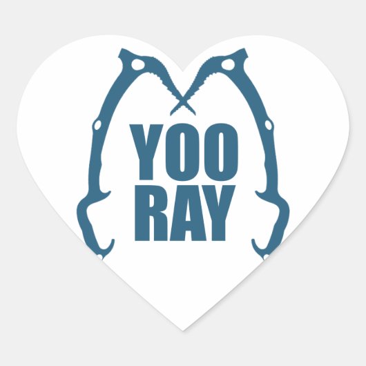 Sticker Cœur Yoo Ray (Ouray) Escalade de glace (Devant)