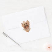 Sticker Cœur Yorkshire Terrier (Enveloppe)
