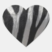 Sticker Cœur Zebra Faux Leather (Devant)