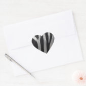 Sticker Cœur Zebra Faux Leather (Enveloppe)
