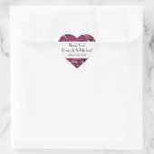 Sticker Cœur Zebra Print, Zebra Stripes, Pink Zebra, Wedding (Sac)