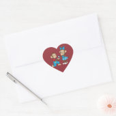 Sticker Cœur Zina et Mimo et la demande en mariage (Enveloppe)