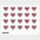 Sticker Cœur Zombie Heart pink (Feuille)