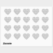 Sticker Cœur Zones dalmatiennes, Impression dalmate, Fourrure d (Feuille)
