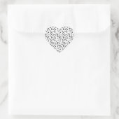 Sticker Cœur Zones dalmatiennes, Impression dalmate, Fourrure d (Sac)