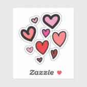 Sticker Coeurs (Feuille)