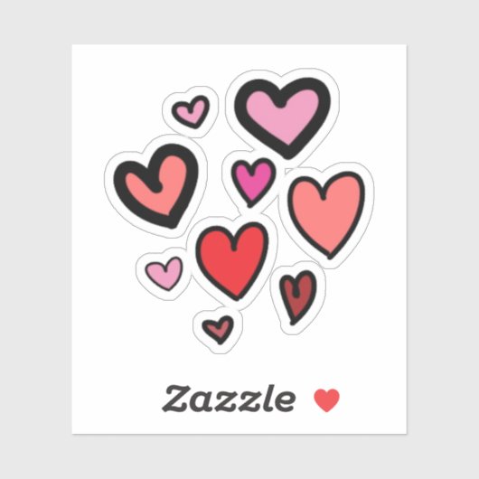 Sticker Coeurs (Feuille)