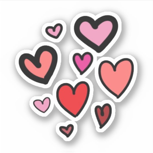 Sticker Coeurs (Devant)