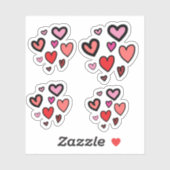 Sticker Coeurs (Feuille)