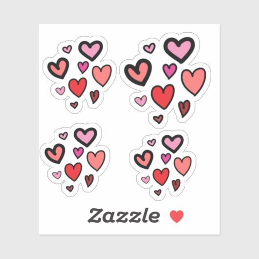 Sticker Coeurs (Feuille)