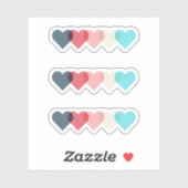 Sticker Coeurs (Feuille)