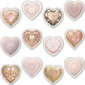 Sticker Coeurs Art Nouveau & Mandala (Devant)