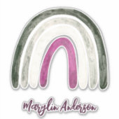 STICKER COEURS ASEXUEL ET MONOGRAMME PERSONNALISÉ (Devant)