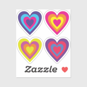 Sticker Coeurs colorés