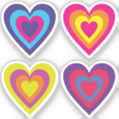Sticker Coeurs colorés (Recto)