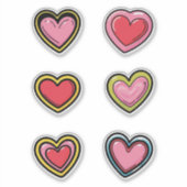 Sticker Coeurs colorés (Devant)