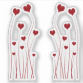 Sticker Coeurs d'amour romantiques modernes (Devant)