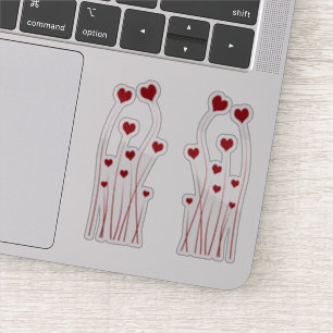 Sticker Coeurs d'amour romantiques modernes