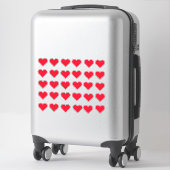 Sticker Coeurs d'amour rouges (Sur valise)