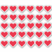 Sticker Coeurs d'amour rouges (Devant)