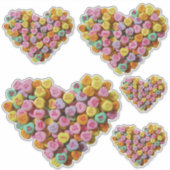 Sticker Coeurs de bonbons Valentine (Devant)