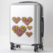 Sticker Coeurs de bonbons Valentine (Sur valise)