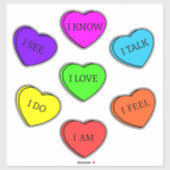 Sticker Coeurs de conversation | Affirmations de Chakra (Feuille)