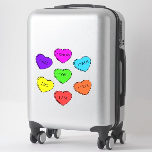 Sticker Coeurs de conversation | Affirmations de Chakra (Sur valise)