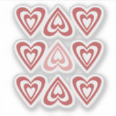 Sticker Cœurs de la Saint-Valentin Mignons – Conception d' (Devant)