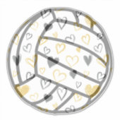 Sticker Coeurs de volleyball Vinyl Decal (Devant)