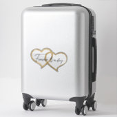 Sticker Coeurs d'or (Sur valise)