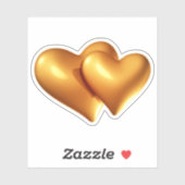 Sticker Coeurs d'or (Feuille)