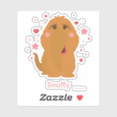 Sticker Coeurs et étoiles confortables Graphisme (Feuille)