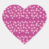 Sticker Coeurs Étincelants Rose (Devant)