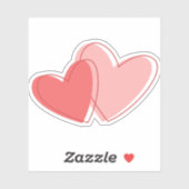 Sticker Coeurs rouges (Feuille)