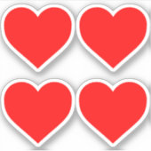 Sticker Coeurs rouges (Devant)