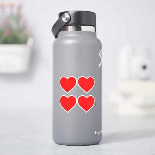 Sticker Coeurs rouges (HydroFlask)