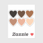 Sticker Coeurs squelettiques anti-racisme (Feuille)