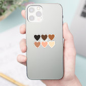 Sticker Coeurs squelettiques anti-racisme (Téléphone)