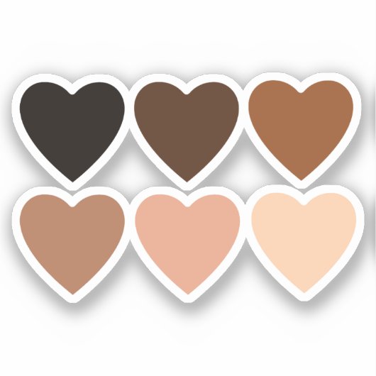 Sticker Coeurs squelettiques anti-racisme (Recto)