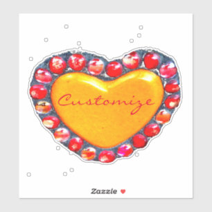 Sticker Coeurs Thunder_Cove d'or