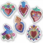 Sticker Coeurs Valentin mexicains (Devant)